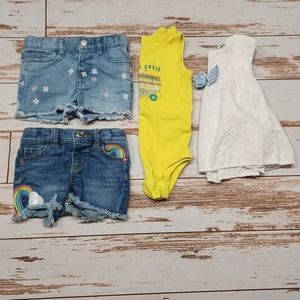🌺3/$20 Cat & Jack baby girl clothes bundle Spring shorts tops cute toddler
